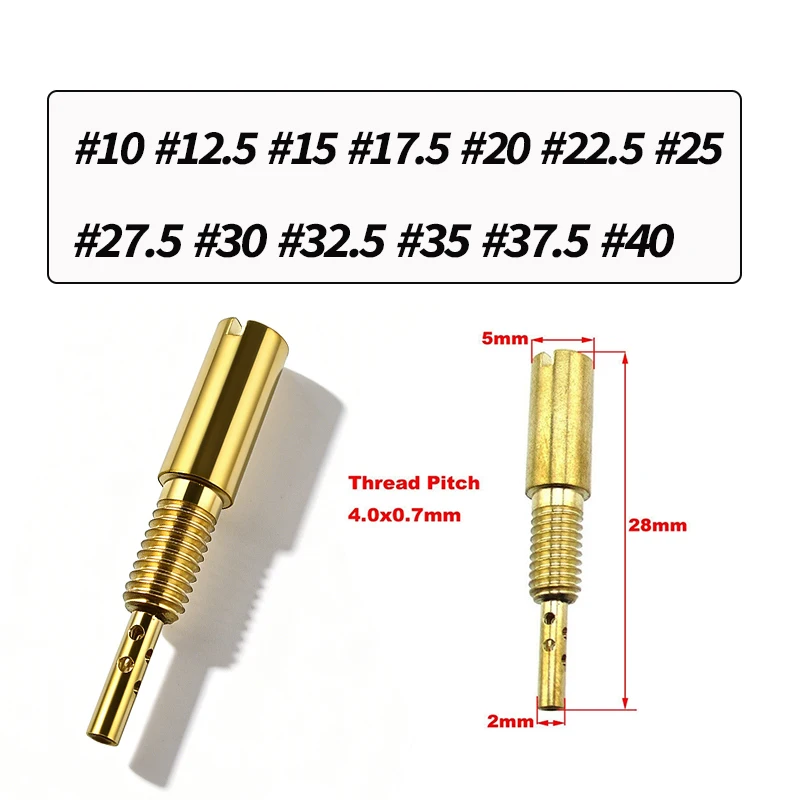 

Carburetor Pilot Jet Slow Jet Idle Jet For Mikuni HS40 HSR42/45/48 RS34 -RS40 TM33 TM36 TM40 VM28486 Motorcycle ATV