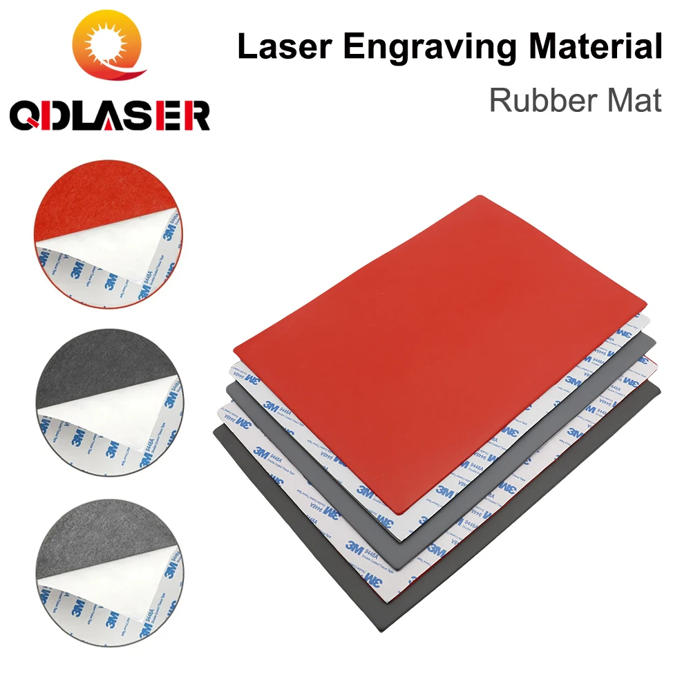 QDLASER Rubber Mat Laser DIY Engraving Materials for Laser Engraving & Marking Machine The DIY Printing and Engraving Materials