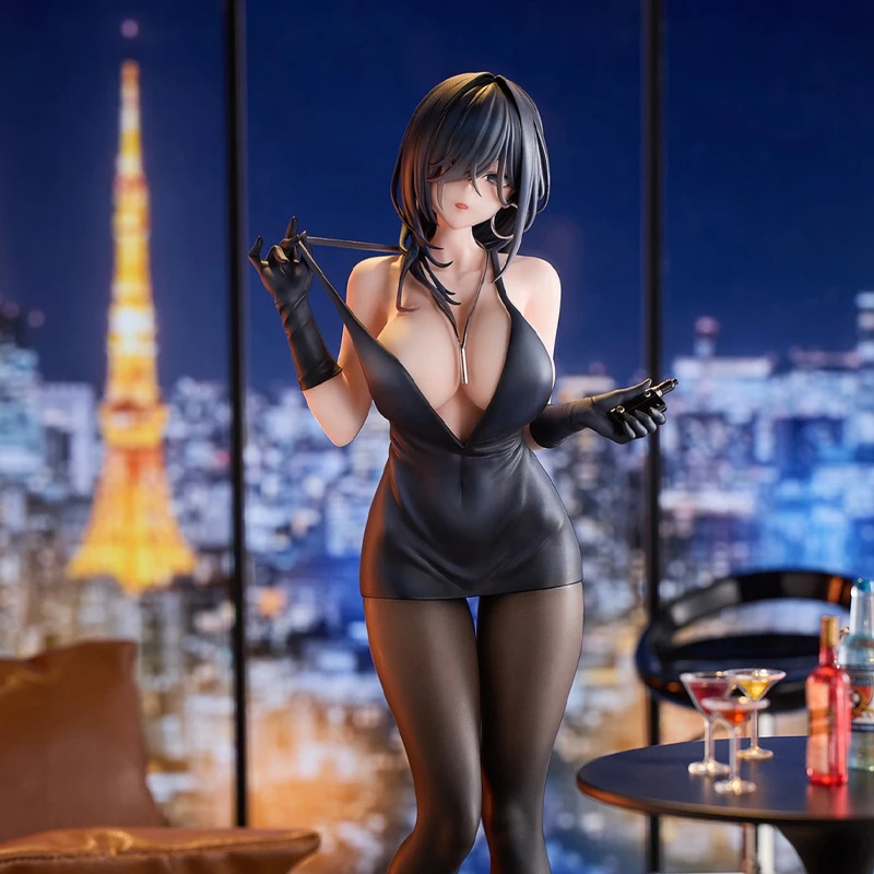 Na stanie Krajowa Replika Hanabee Yokoyama Iwami Anime Czarna Sukienka Figurki Sexy Girl Kolekcjonerskie Ozdoby na Biurko Zabawki