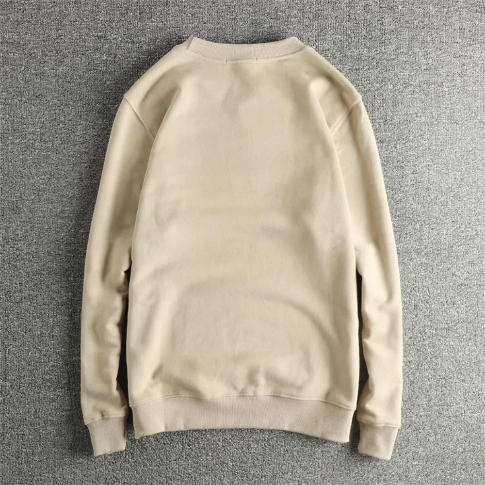 سترة جديدة للخريف والشتاء بطباعة حروف كلاسيكية بسيطة بالإضافة إلى سترة مخملية سميكة برقبة دائرية للرجال #4