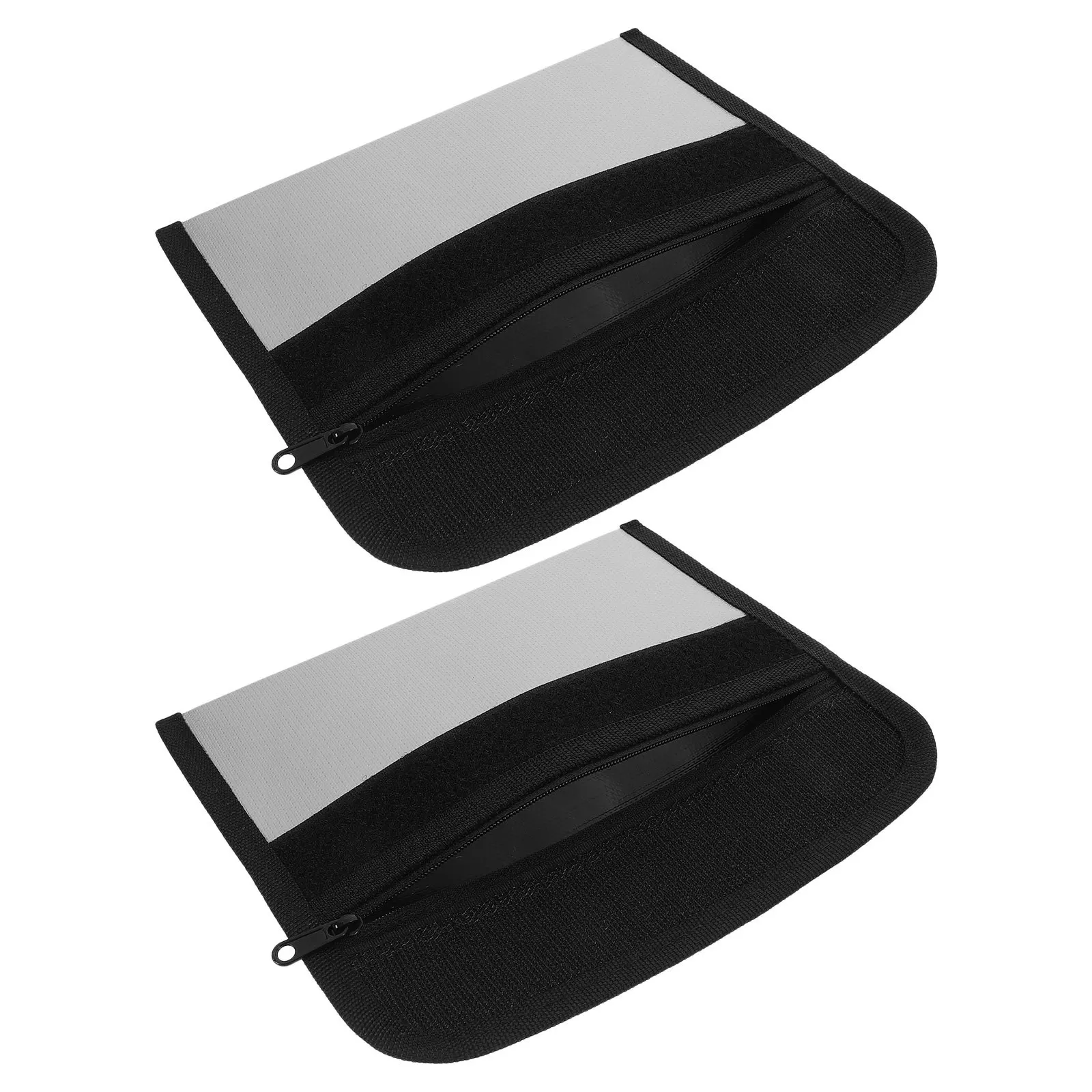 2Pcs Fireproof Safe Pouch - Waterproof Document Bag with Zipper - Flame Resistant Folder for Home Travel Use