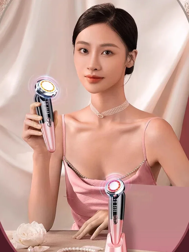 전기 얼굴 및 눈 미용 장치 진동 마사지 컬러 라이트 스킨 케어 ESM USB ML-022