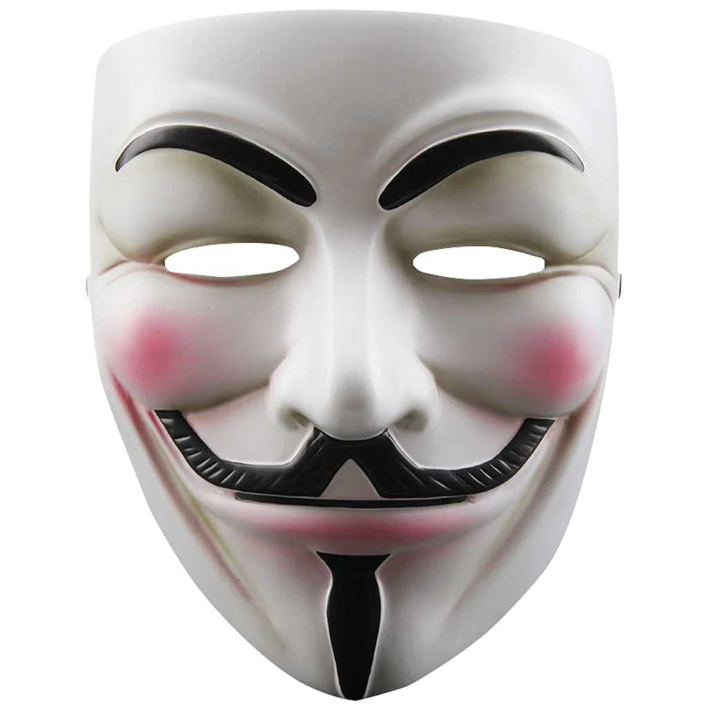 Anonymous Guy Fawkes máscara de Cosplay de resina, juguetes de utilería para disfraz