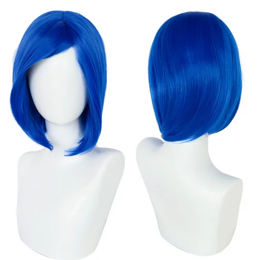 Movie Coraline Cosplay Wig Door Mom Role Play Blue Short Hair Cosplay Wig for Halloween Carnival Party