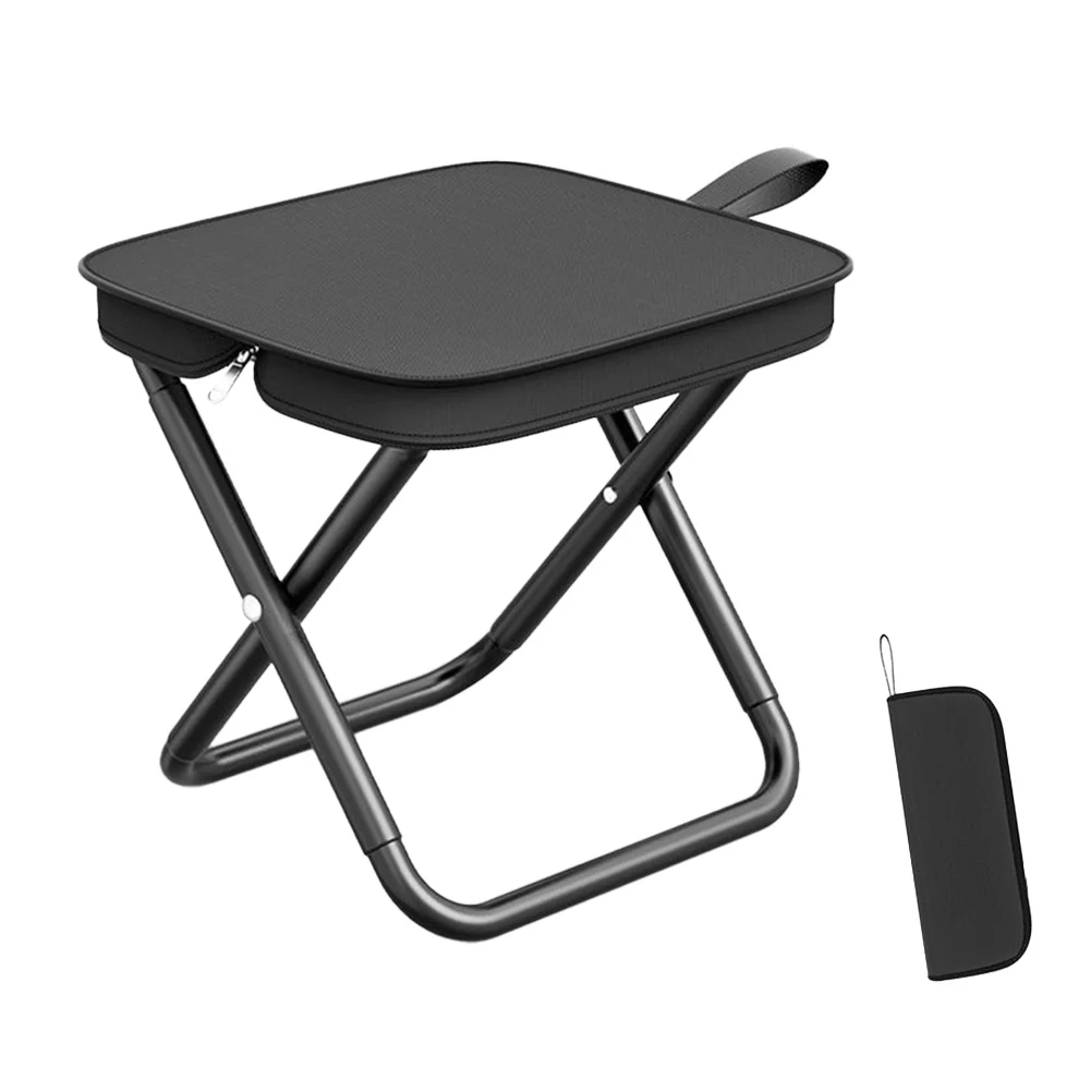 2-in-1 Portable Folding Stool with Storage Bag, Lightweight Pocket Chair for Camping, Fishing, Hiking Picnics & Travel