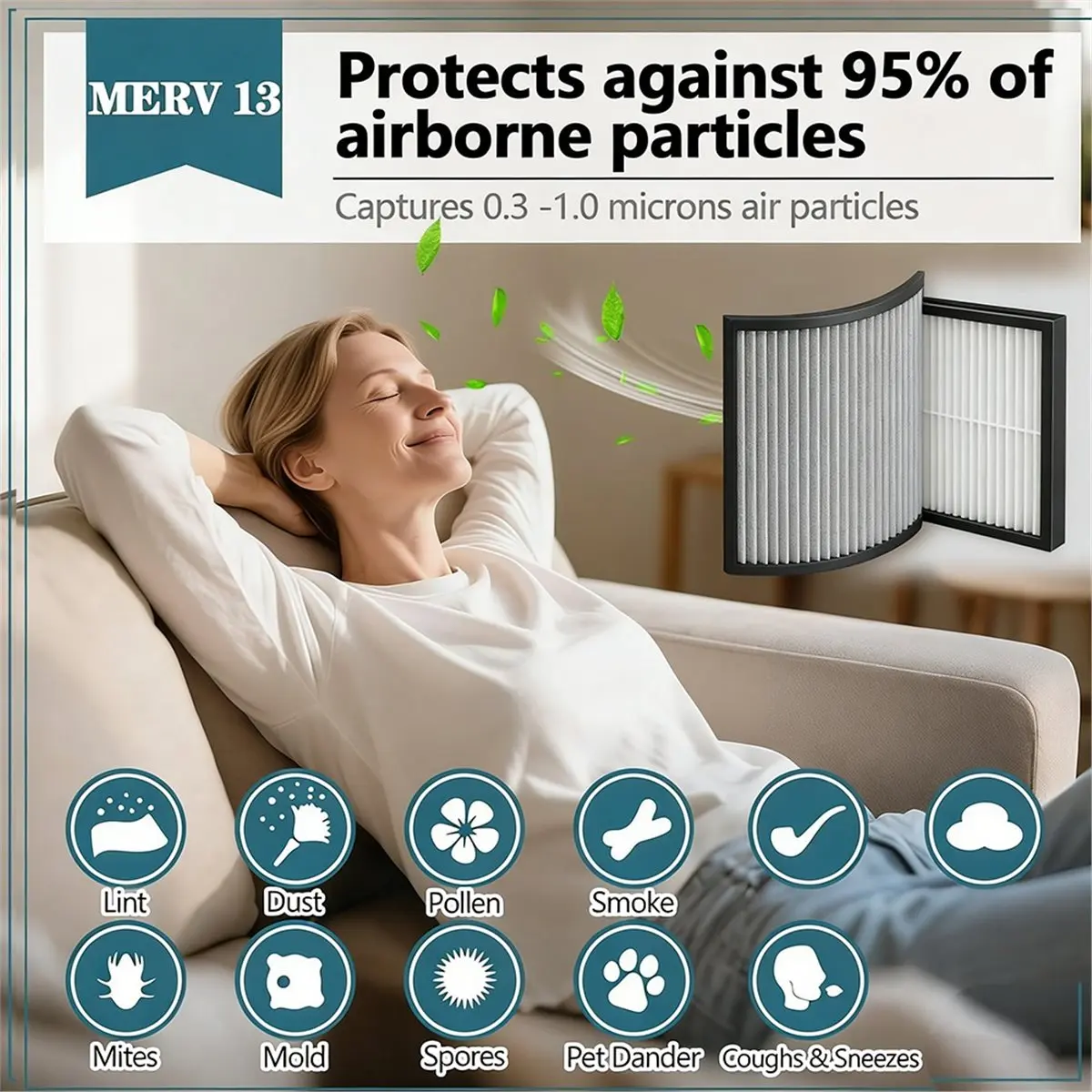 

2026 Новый фильтрующий материал, материал воздушного фильтра для улавливания пыли и шерсти домашних животных, малый, как 0,3 микрон. для вентиляционных отверстий для печей HVAC