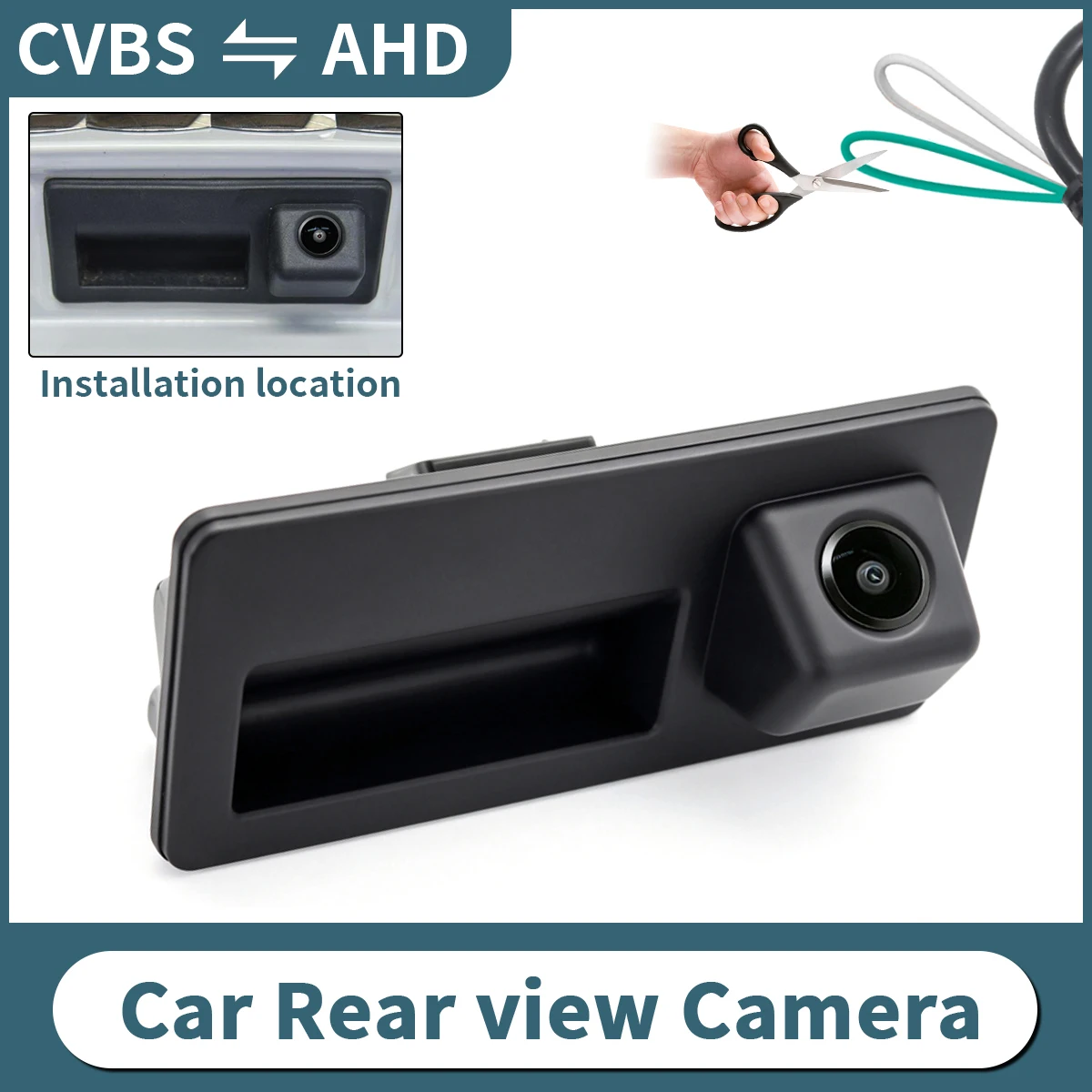 CVBS AHD 차량 후방 카메라 방수 기능 탑재, 폭스바겐 골프, 파사트 B5, 티구안, 제타 MK6, 아우디 A3, A4, A5, Q5, A6, B6용