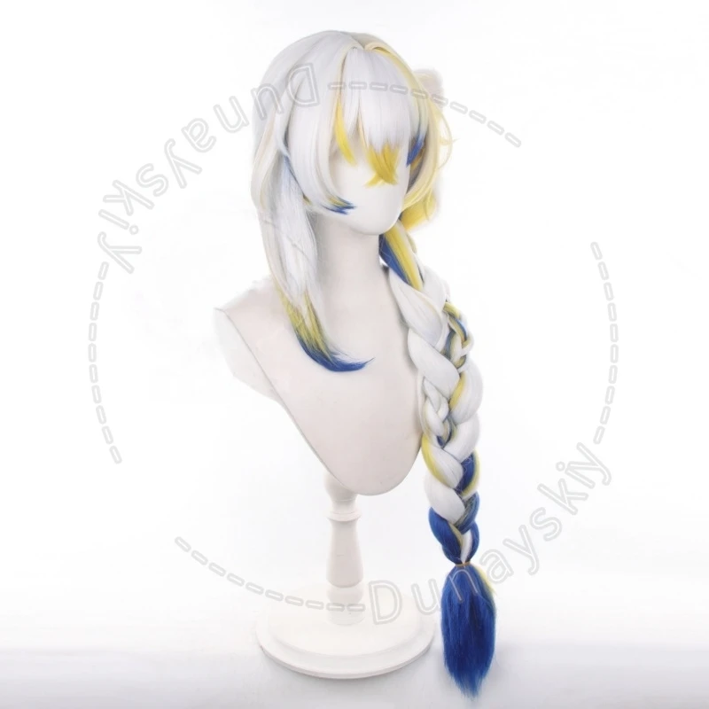 Arknights Shu Lunar New Year Limited Edition Highlights Long Lace Front Braid Cosplay Wig With Rose Net Cap Heat Resistant Fiber - view 3
