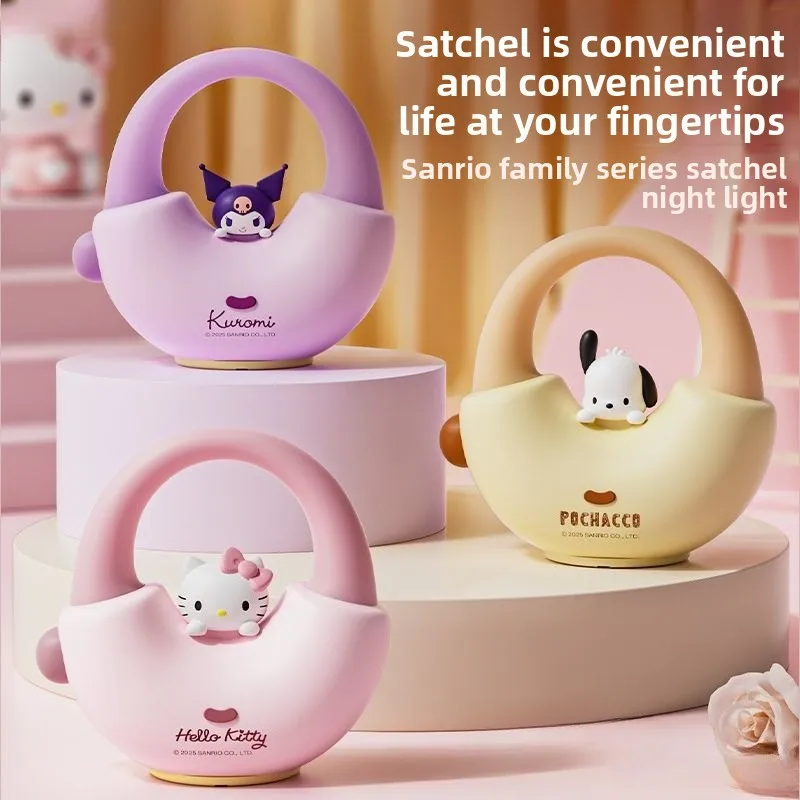 

Hello Kitty ручной сенсорный ночник kuromi мультфильм милый креативный трехмерный орнамент защита глаз прикроватная лампа