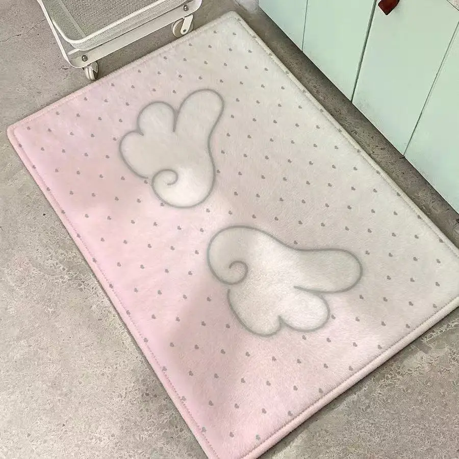 INS-style Feathered Wing Imitation Cashmere Carpet for Bedroom Desk Bedroom Room Carpet Living Room Sofa Bedside Rug Cute Gift