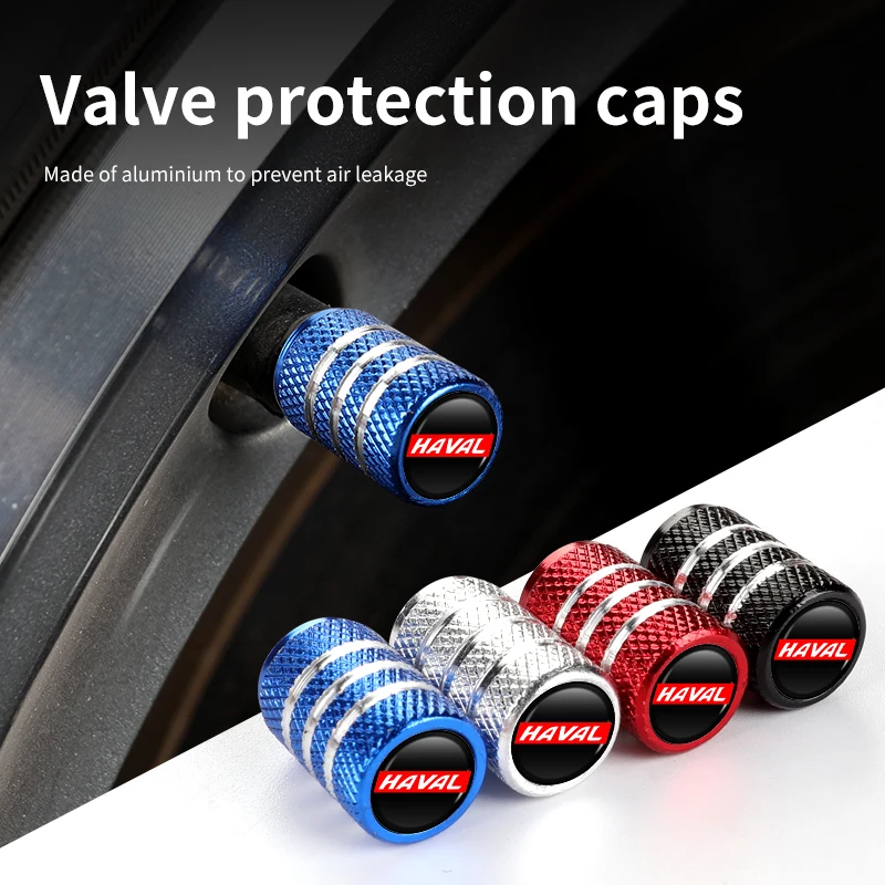 4Pcs Car Tire Valve Auto Logo Decoration Accessories For Haval H6 Dargo M6 H9 H6S F7 F7X Jolion X DOG XY H2 H3 H5 H7 H8 M4 F7H