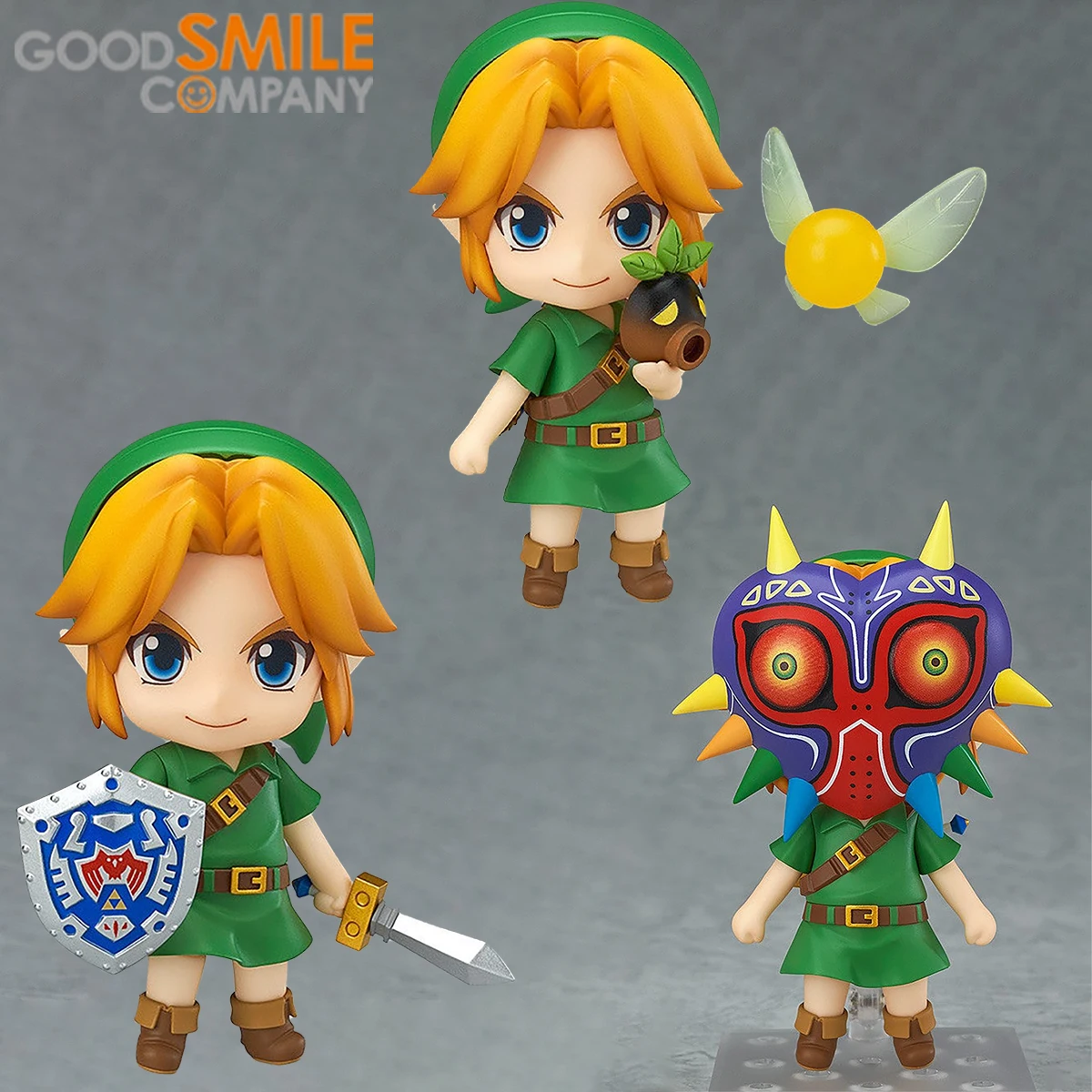 En stock GSC Nendoroid 553 Link The Legend of Zelda Link Majoras Mask 3D Ver. Figuras de Anime Coleccionables, Modelo Original