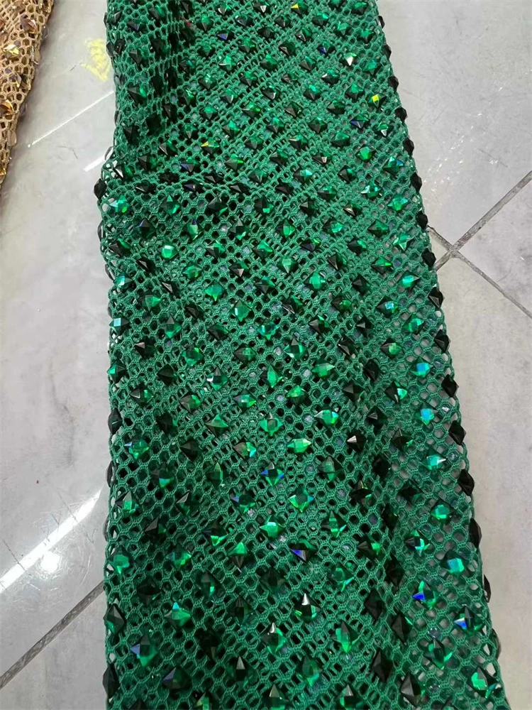 قماش دانتيل أحجار ثقيلة أفريقية فاخرة 2026 جودة عالية 5 ياردات شبكة نيجيرية مواد قماش تول فرنسي لحفلات الزفاف #6