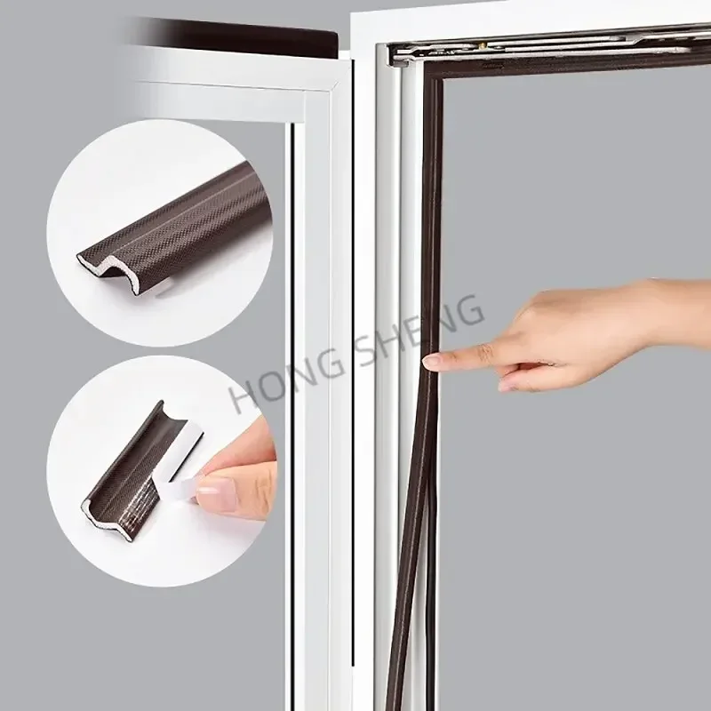 6M Casement Window Seal tape Soundproof Acustic Foam S Type for Weather Stripping Door Seal Gap Filler Noise Reductian Artifact