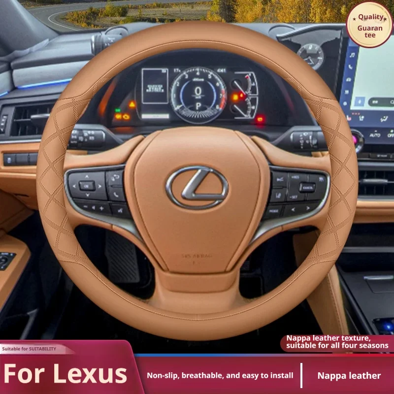 Microfiber Leather Car Steering Wheel Cover for Lexus UX250h ES350 CT200h ES IS RX NX 300h IX570 RX400h IS460 RX450h Accessories