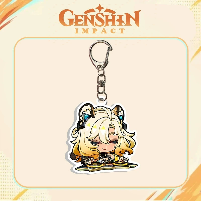 Genshin Impact The Captain Phone Charm Hot Acrylic Vivid Expression Picture Keychain Cell Phone Chain Pendant Key Ring Bag Decor