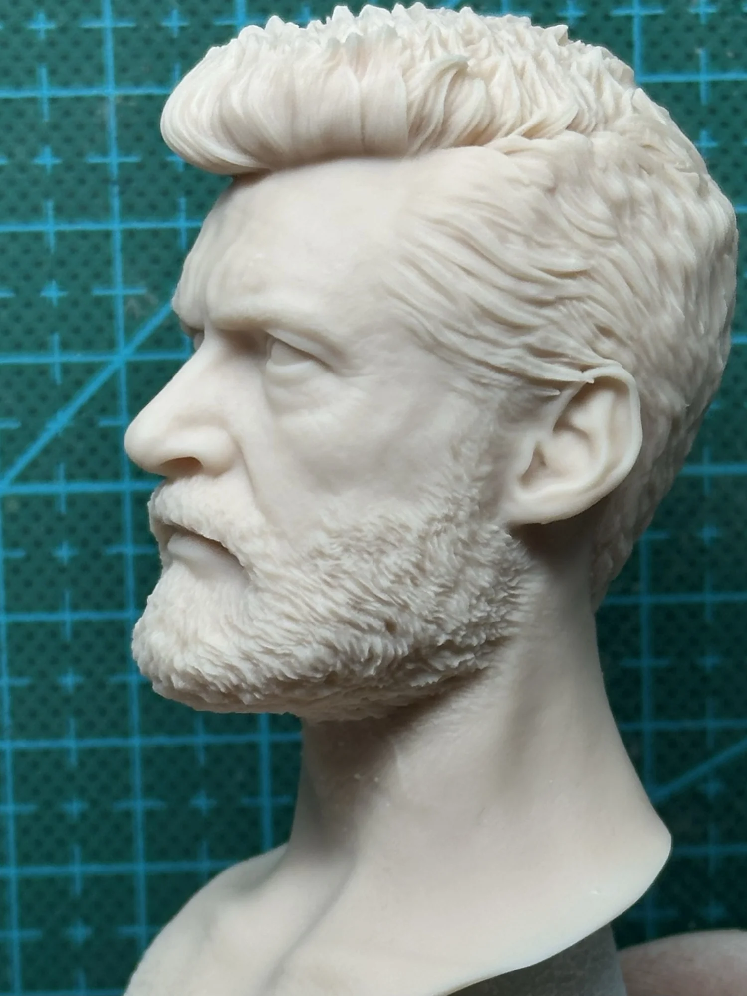 1/6 Unpainted Old Wolf Man Uncle Logan Head Carving Model Toys Fit 12inches Action Figure - view 3