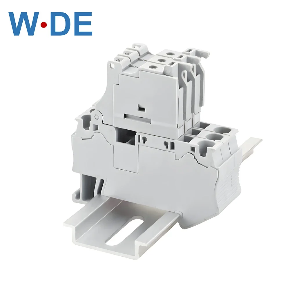 10Pcs ST 4-HESI 5X20 Fuse Terminal Block With Disconnect Lever Spring Connection Fuse Holder NS 35 DIN Rail Connector ST4-HESI