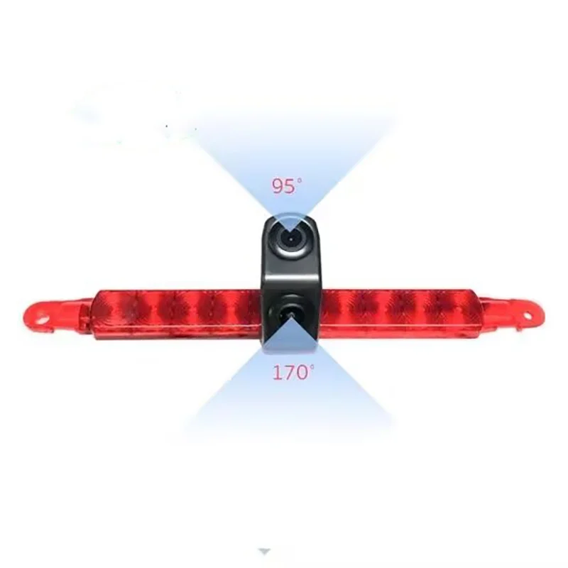 Dual Lens Brake Light Rear View Reversing Camera With LED Brake Light for All Flat Cars Compatible for Hella 2DA 343 106-201