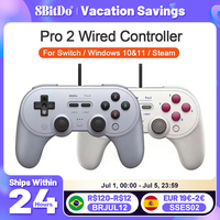 8BitDo Pro 2 Wired Gamepad for Nintendo Switch PC Gamepad RetroPie Raspberry Pi Ultimate Software Adjustable Hair Triggers