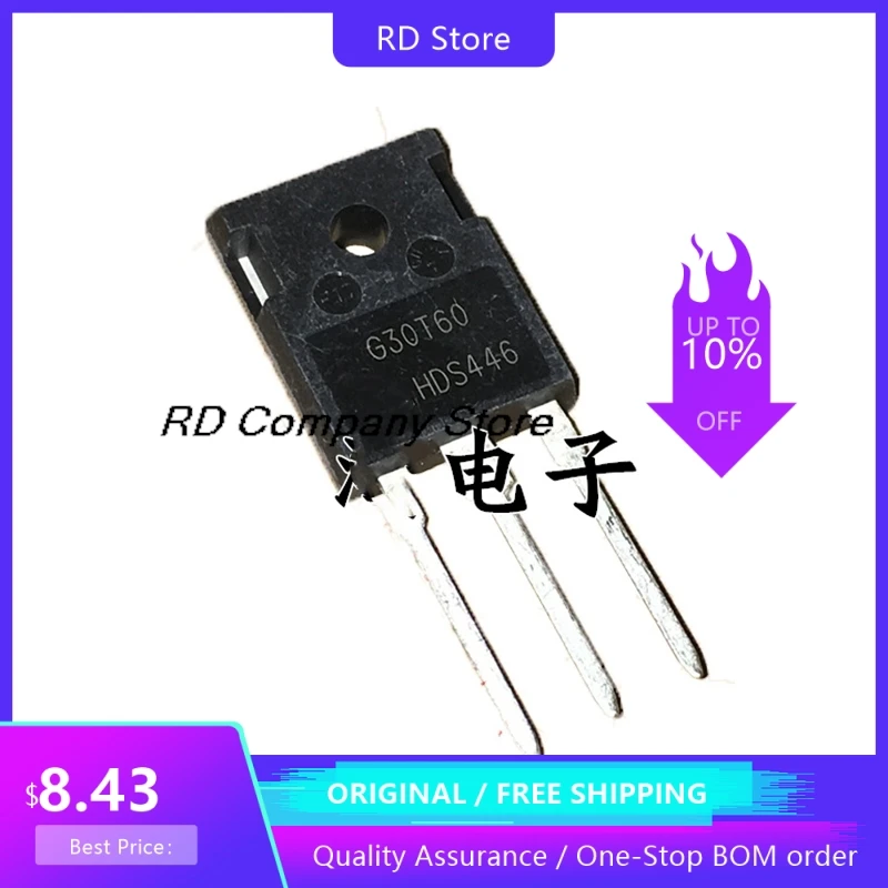 

5PCS-20PCS IGW30N60T G30T60 TO-247 600V 30A IGBT FET Free Shipping