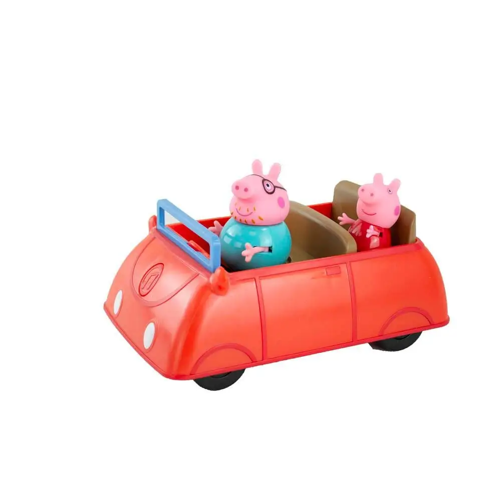 Peppa Schwein Familien auto mit Sound Spielset Anime Action figur Cartoon Tiermodell niedliche Puppe Figur Kinderspiel zeug Weihnachts geschenk