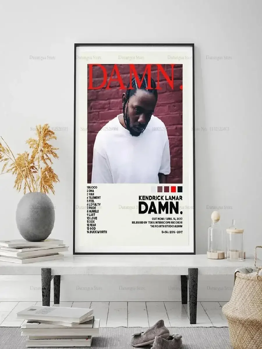 كندريك لامار جود كيد مد سيتي المشارك قماش جدار ديكور فني للمنزل ألبوم الموسيقى غطاء صورة هدية فكرة #2