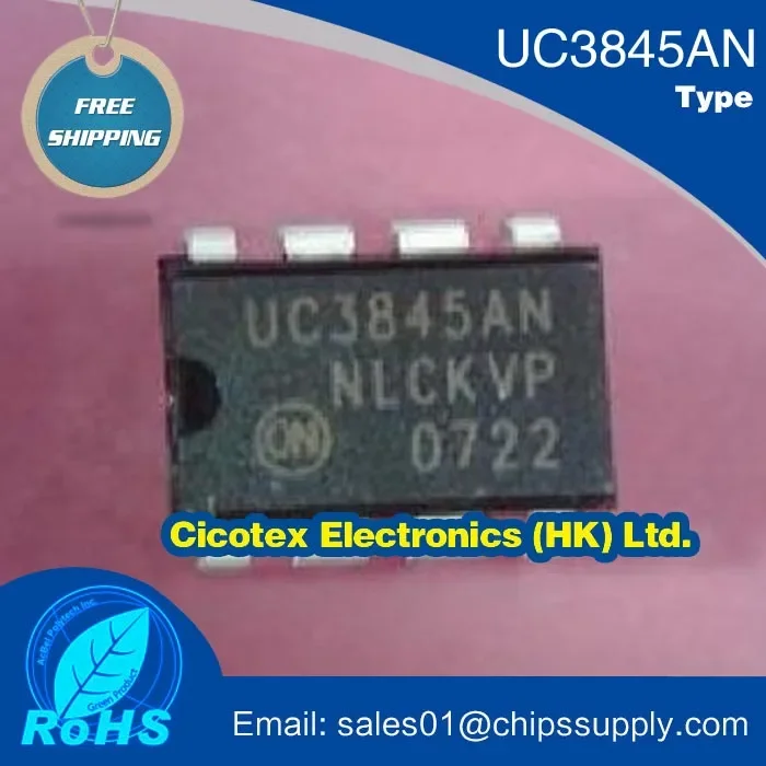 10pcs/lot UC3845AN DIP-8 IC REG CTRLR MULT TOPOLOGY 8DIP 3845