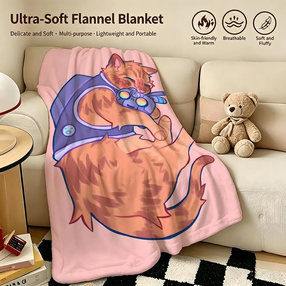 game S-Stray-y Throw Warm Soft Flannel Blanket, Multi-use for Sofa Bed Camping Travel Nap