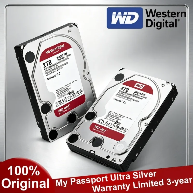 Western Digital WD Red HDD 3.5 Inch SATA 6Gb/s 5400RPM 64MB Cache 6TB Internal Hard Disk For Network Attached Storage Desktop