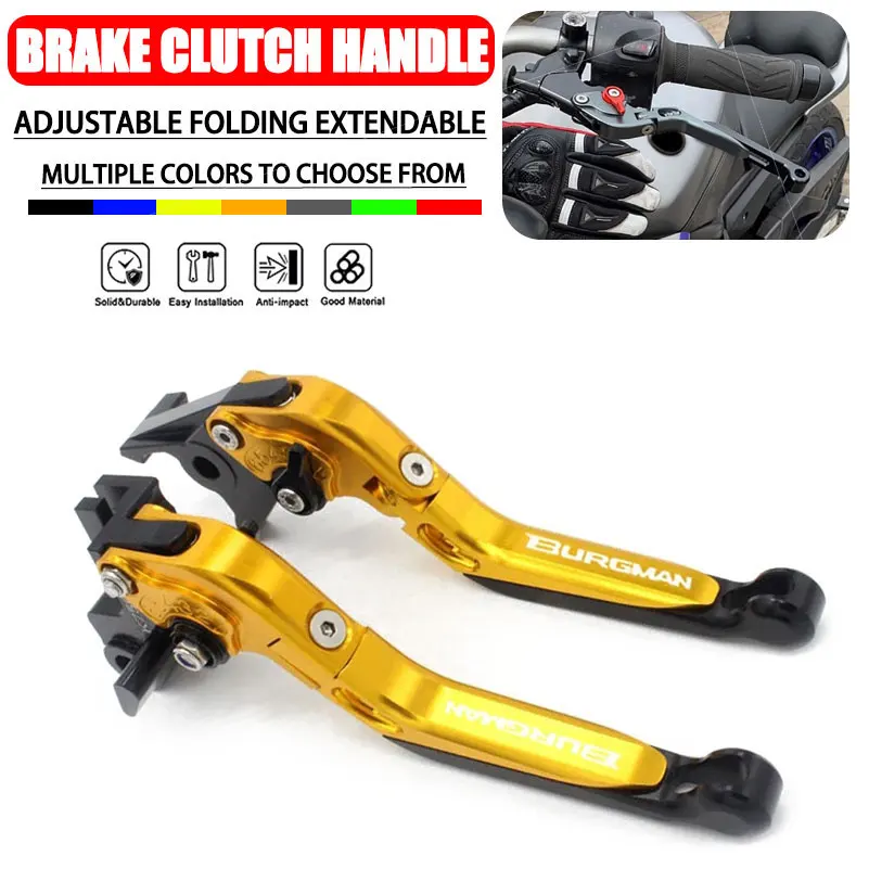 Motorcycle adjustable folding telescopic brake clutch lever for Suzuki AN 250 400/Z 1998-2020 Burgman UH 125 150 200 250 02-20