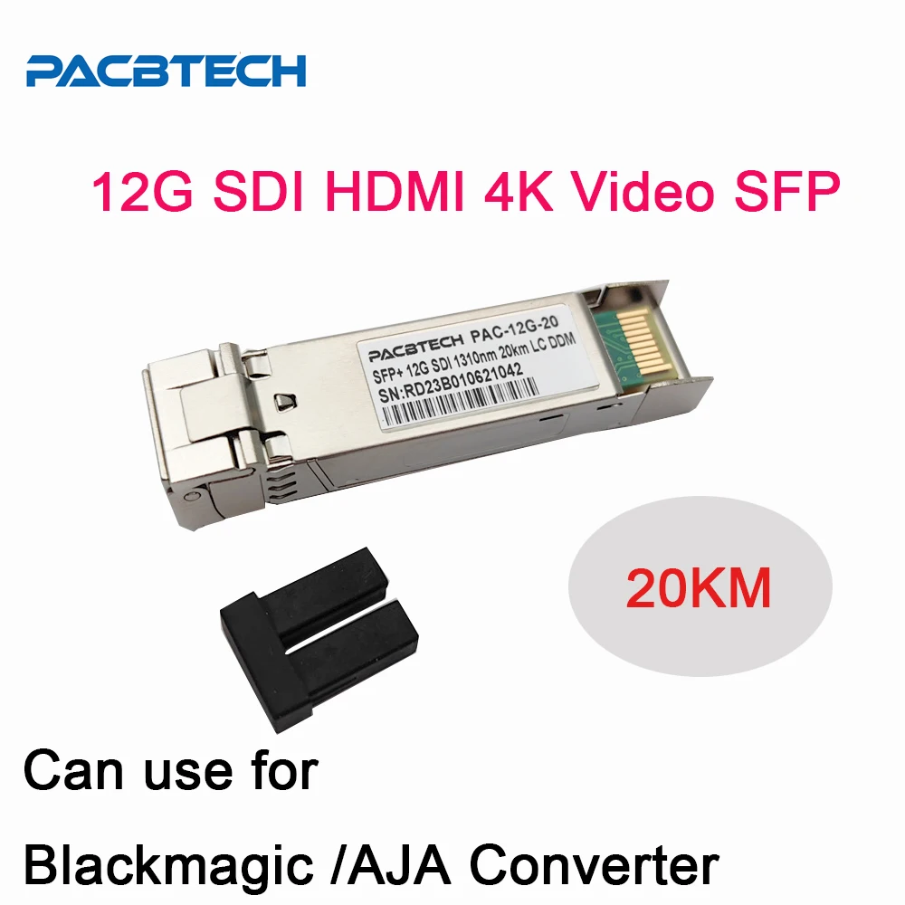 12G SDI sfp Module Fiber Transmission Optical Module for Blackmagic Design,  1310nm, 20km, 4K, SFP, Optical, BMD, Yellobrik