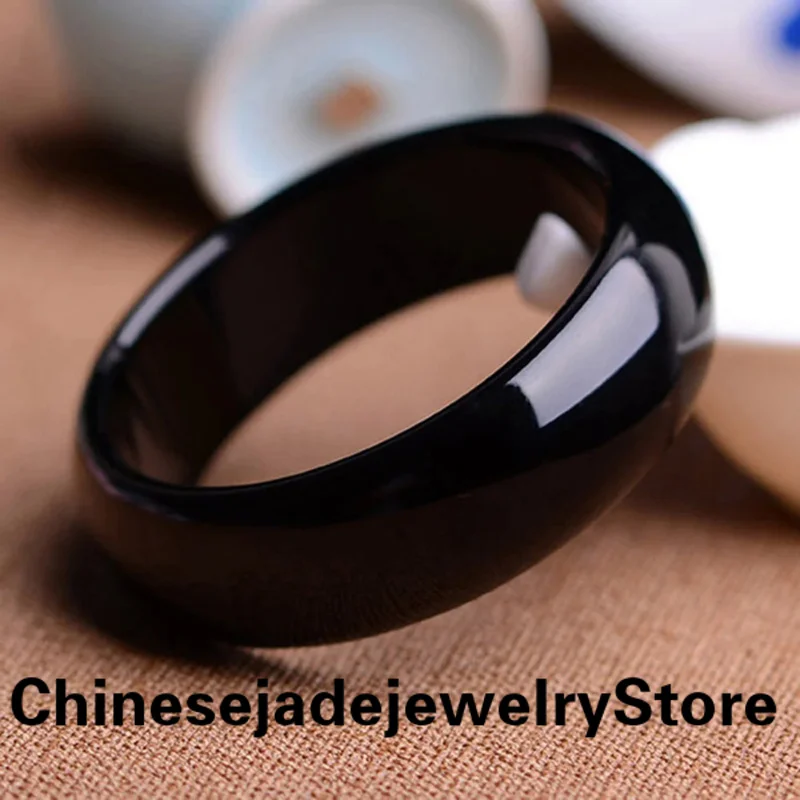 

Women Bangles Drop Shipping Natural Black Agate Bracelets Cuff For Women Engagement Dance Party Fine Jewelry Gifts