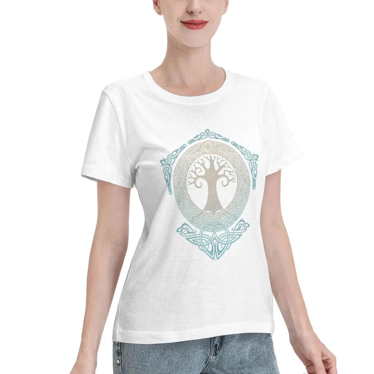 Limited Offer YGGDRASIL TREE OF LIFE Women's T-shirt Trendy Casual Spring Autumn Top
