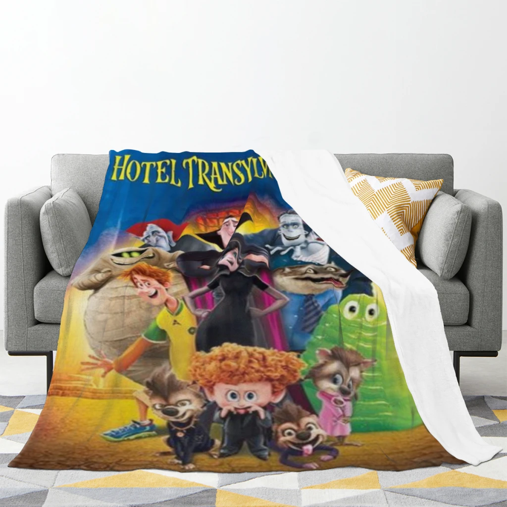 Like-Hotel-Transylvania-Style Blanket Flange Textile Decor Portable Super Soft Throw Blankets for Home Office Plush Thin Quilt