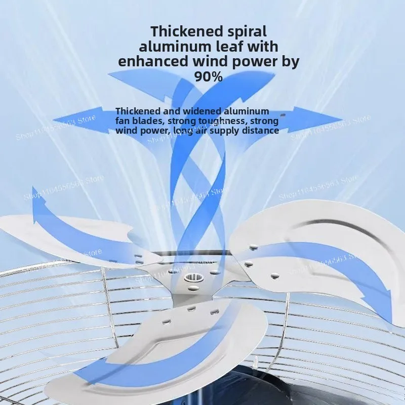 พัดลมไฟฟ้า อุตสาหกรรม พื้นลมสูง พื้นครัวเรือน เดสก์ท็อปร้านอาหาร ปีนเขา ทรงพลัง