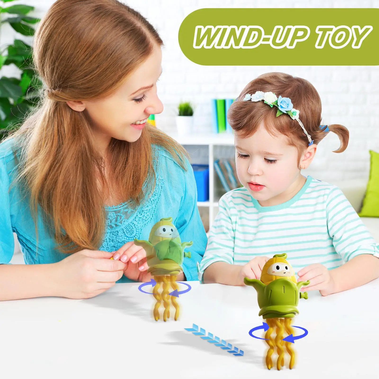 Brinquedo de polvo rastejante em forma de milho, polvo de dança interativo, relógio, jogo de aprendizagem educacional para meninos e meninas, interior