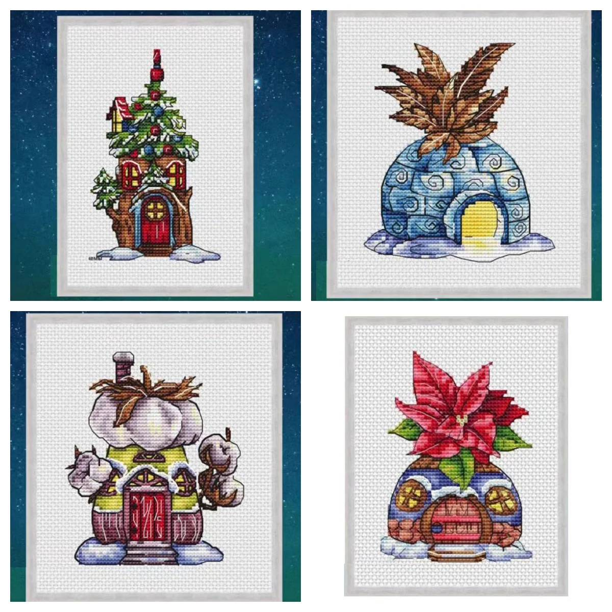 900-Kreuzstich-Set, Sets für Stickereien, Kreuzstich, Kreuzstich, komplettes Kit, Stich-Kreuzstich-Set, Nadel, Kunst und Handwerk, DIY