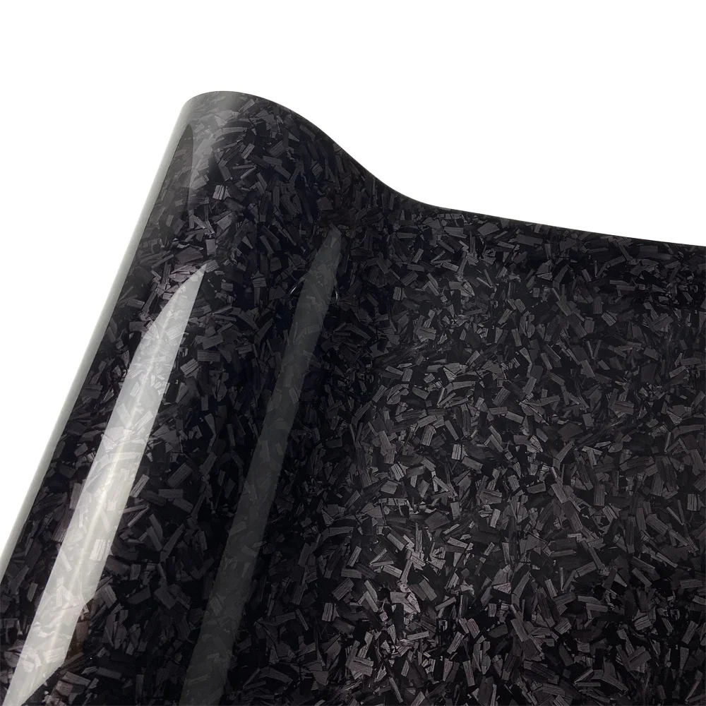 Schwarze Carbonfaser-Aufkleber, selbstklebendes Vinyl, kosmische Verpackung, Auto-Motorrad-Modifikationsfolie, Luftblase, frei geschmiedete Carbonfolie – Detail 3