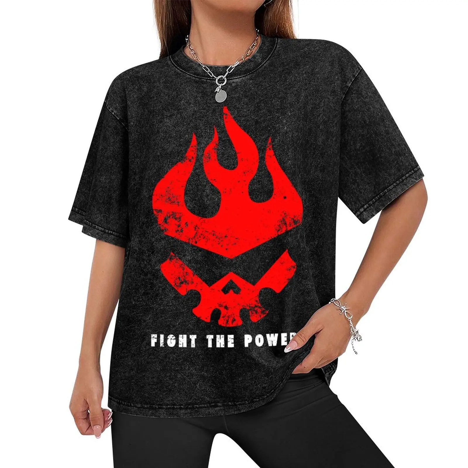 Gurren lagann - Fight the power ! T-Shirt blacks blanks oversized clothes for men