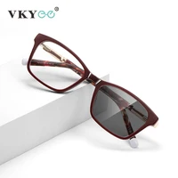 VKYEE, gafas clásicas simples geométricas con montura cuadrada, gafas antiluz azul para hombres y mujeres, prescripción fotocromática personalizable
