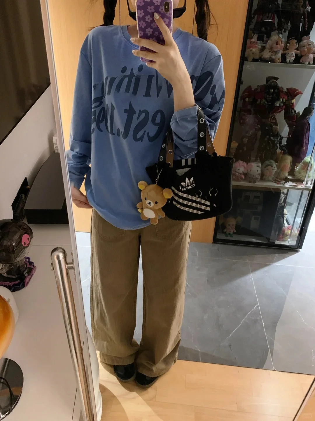 Womens American Washed Vintage Letter Print Long Sleeve T-Shirt Autumn Loose Versatile Base Shirt Top Breathable Sweat Absorbent