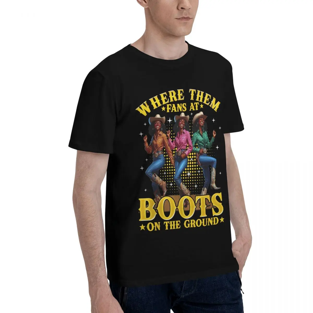 Cowgirl Boots Party Vibes Movement Tees Activity competition Title Funny Graphic High quality Eur Size