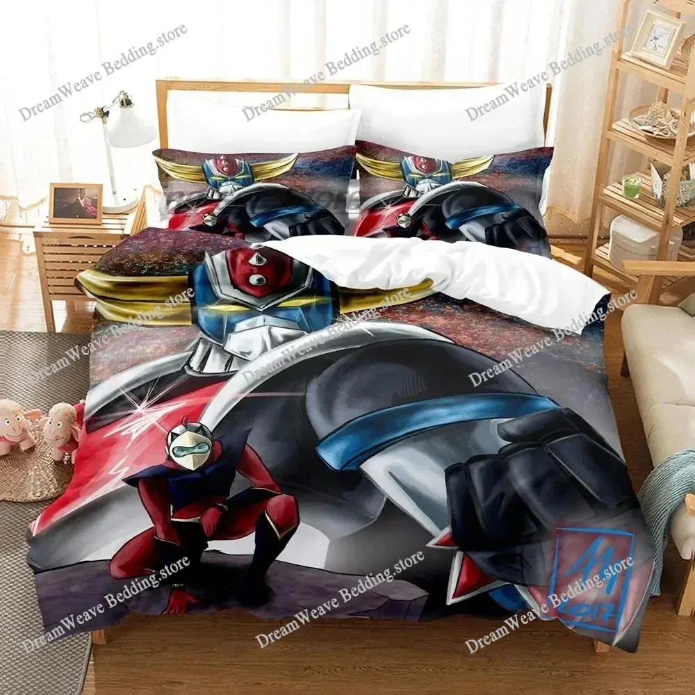 Mechanical Goldorak Boys Bedroom Bedding Single Twin Full Queen King Size Aldult Duvetcover Anime Bed Sheet Set Luxury Gift741