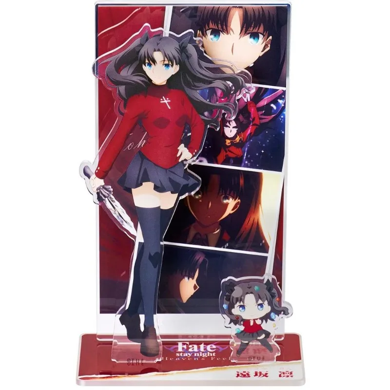 Tohsaka rin acrílico suporte figura série destino periféricos de jogo quarto dormitório desktop originalidade dos desenhos animados ornamento coleção