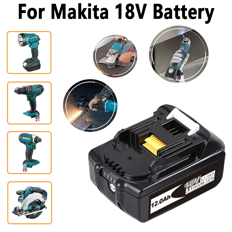 

BL1860 6AH 12AH 18AH для аккумуляторной батареи Makita 18V, электроинструменты, литий-ионная замена LXT BL1840 BL1850 для отвертки 18 В с BMS