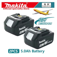 Original Makita 18 volt rechargeable battery screwdriver battery & charger for makita 18v Replacement Power Tool Batteries 5.0Ah