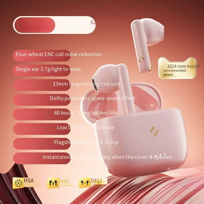 

Wireless Bluetooth earphones with noise reduction, high battery capacity, and long battery life headset wireless earbuds