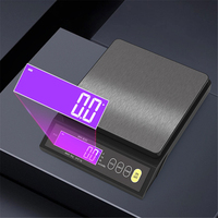 10KG/5KG Electronic Kitchen Scale Household Digital Coffee Measuring Weighing Baking Tool LCD Display with Stainless Steel Panel