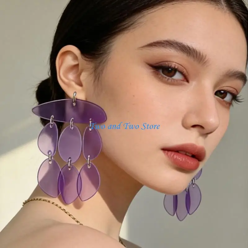 HX6F Irregular Earrings Mold Eye Catching Ear Rings Silicone Resin Mould Customized Jewelry Making Moulds for Craft Lovers